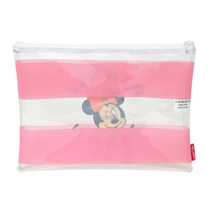 Busta Impermeabile Minnie Mouse Beach Rosa Trasparente 2