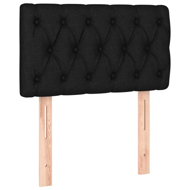 Sommier à lattes de lit et matelas Noir 80x200 cm Tissu