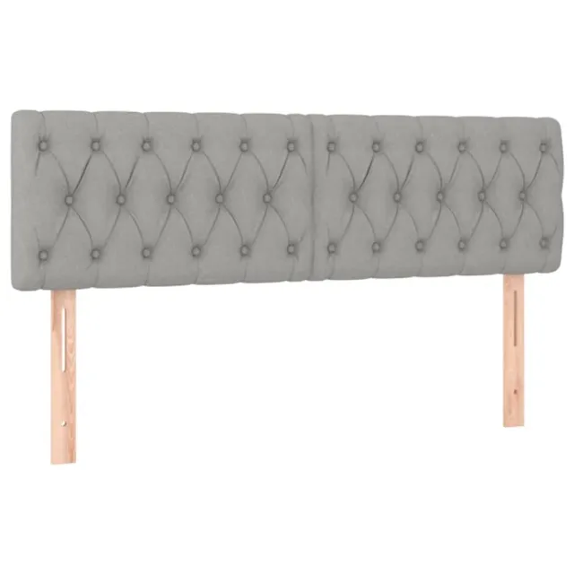 Sommier à lattes de lit avec matelas Gris clair 140x190cm Tissu