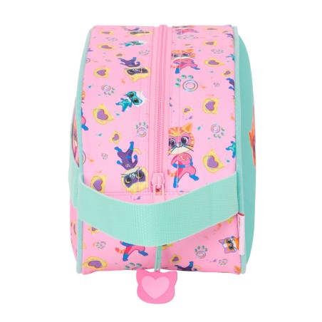 Necessaire da Viaggio SuperKitties Rosa Turchese 26 x 15 x 12 cm