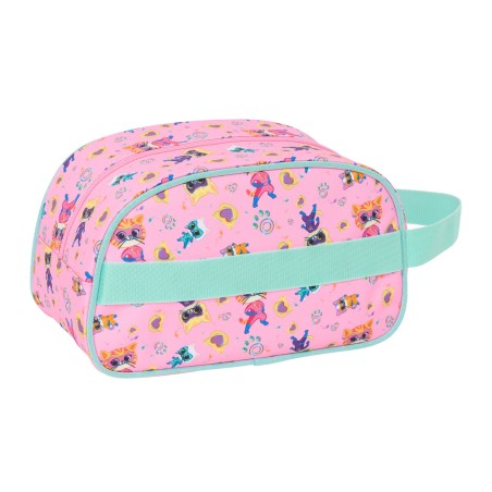 Necessaire da Viaggio SuperKitties Rosa Turchese 26 x 15 x 12 cm