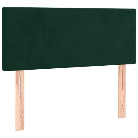 Sommier à lattes de lit et matelas Vert foncé 80x200 cm Velours