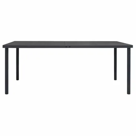 Table à dîner d'extérieur Anthracite 190x90x74 cm Acier 2