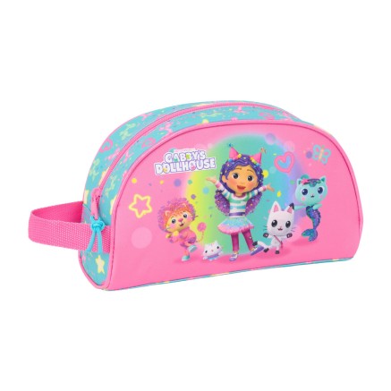 Necessaire da Viaggio Gabby's Dollhouse Confetti Rosa Turchese 26 x 16