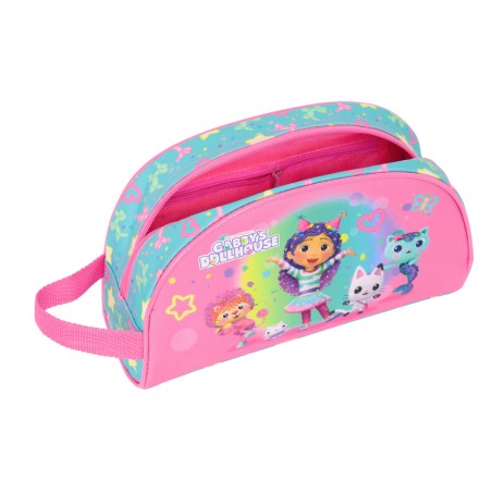Reise-Toilettentasche Gabby's Dollhouse Confetti Rosa türkis 26 x 16