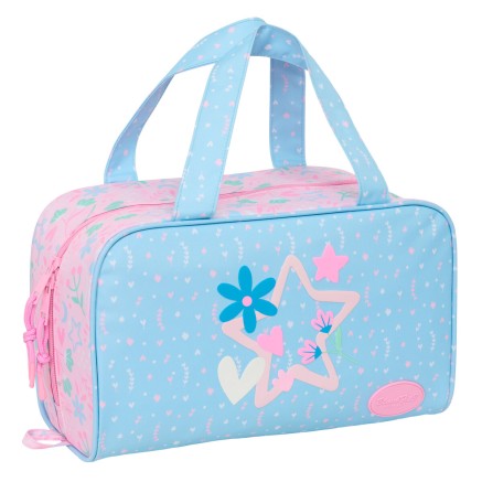 Necessaire da Viaggio BlackFit8 Smile Rosa Azzurro Chiaro 31 x 14 x 19