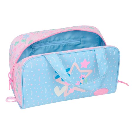 Necessaire da Viaggio BlackFit8 Smile Rosa Azzurro Chiaro 31 x 14 x 19