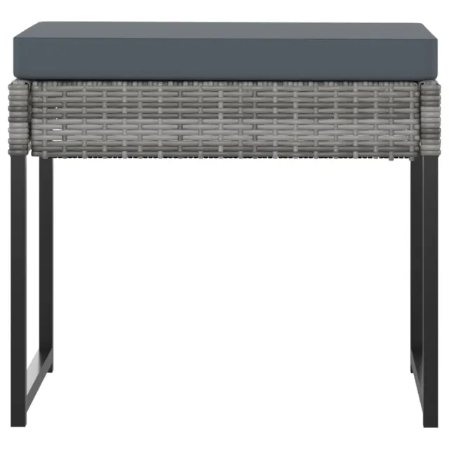 Ensemble à manger de jardin coussins 11 pcs Résine tressée Gris