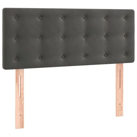 Sommier à lattes de lit avec matelas Gris foncé 100x200 cm