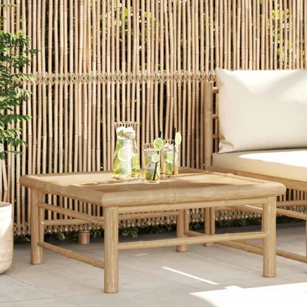 Table de jardin 65x65x30 cm Bambou