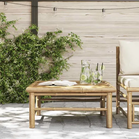 Table de jardin 65x65x30 cm Bambou