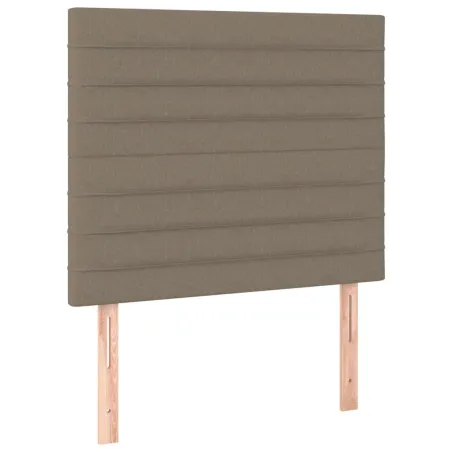 Sommier à lattes de lit avec matelas Taupe 100x200 cm Tissu