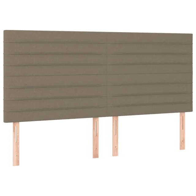 Sommier à lattes de lit avec matelas Taupe 200x200 cm Tissu
