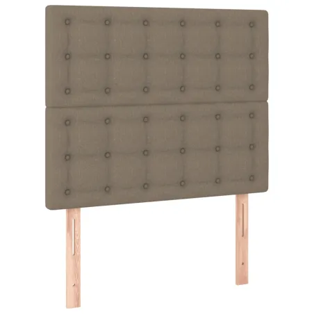 Sommier à lattes de lit avec matelas Taupe 80x200 cm Tissu
