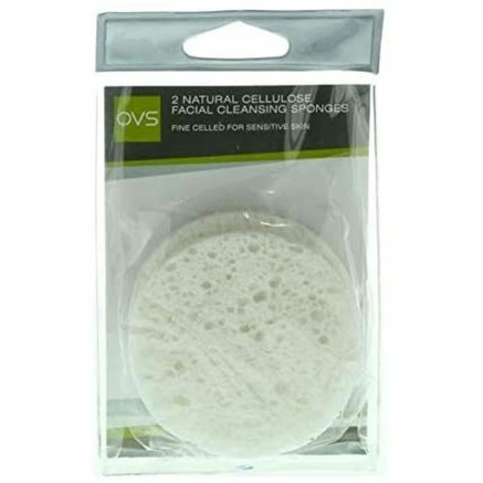 Spugna per il Viso QVS 2523516 Cellulosa Bianco (2 uds) 2