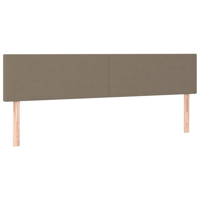 Sommier à lattes de lit et matelas et LED Taupe 200x200cm Tissu