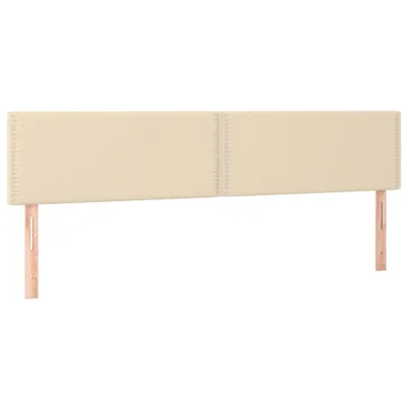 Sommier à lattes de lit et matelas et LED Crème 200x200cm Tissu