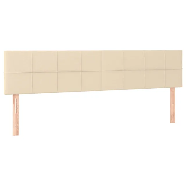 Sommier à lattes de lit avec matelas LED Crème 160x200 cm Tissu