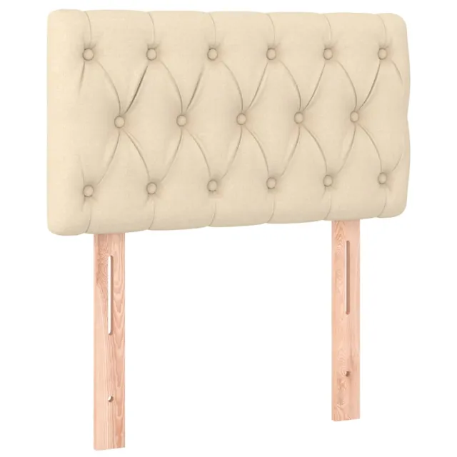 Sommier à lattes de lit avec matelas LED Crème 80x200 cm Tissu