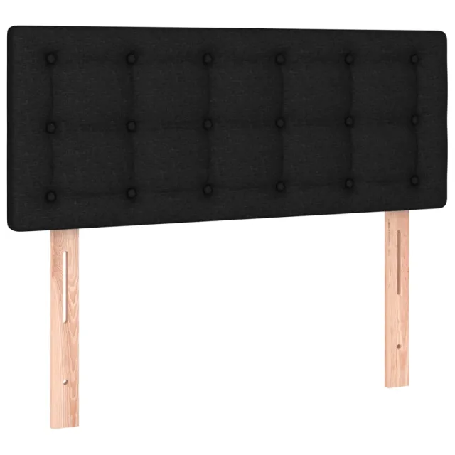 Sommier à lattes de lit avec matelas et LED Noir 80x200cm Tissu