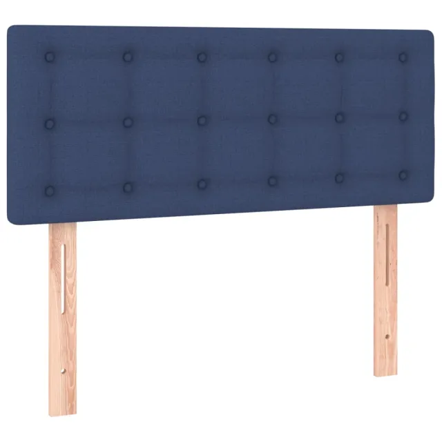 Sommier à lattes de lit avec matelas LED Bleu 100x200 cm Tissu