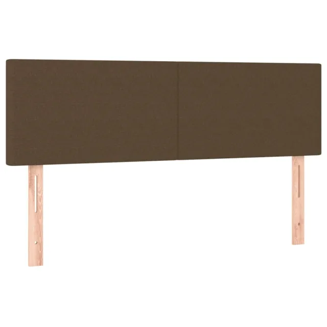 Sommier à lattes de lit matelas et LED Marron foncé 140x200 cm