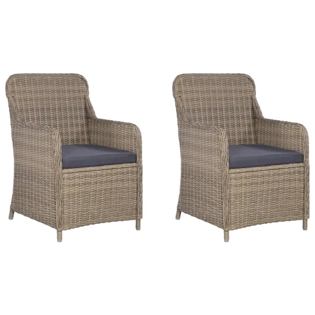 Ensemble à manger de jardin 3 pcs Marron