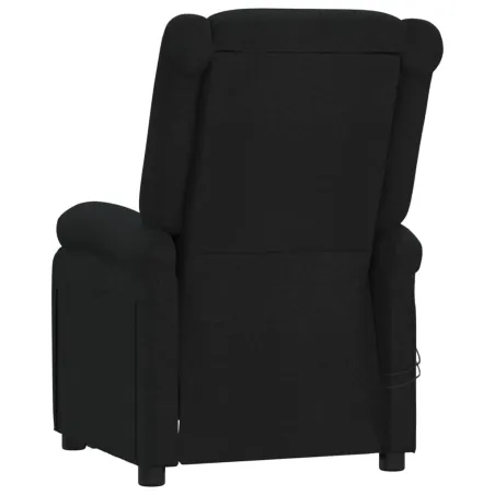 Fauteuil électrique de massage Noir Tissu