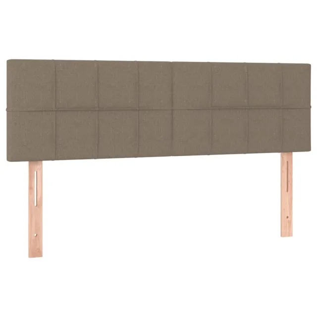 Sommier à lattes de lit avec matelas LED Taupe 140x190 cm Tissu