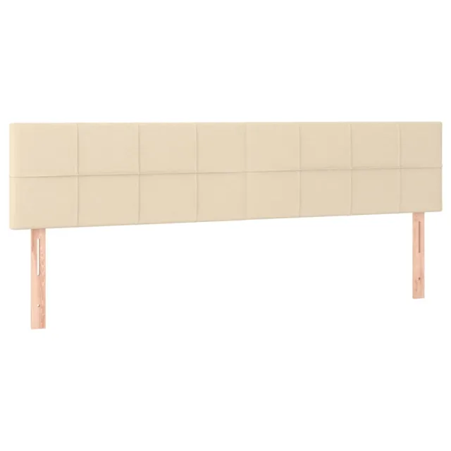 Sommier à lattes de lit avec matelas LED Crème 160x200 cm Tissu