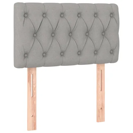 Sommier à lattes de lit avec matelas et LED Gris clair 80x200cm