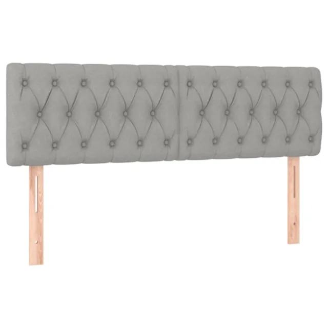 Sommier à lattes de lit et matelas et LED Gris clair 140x200 cm