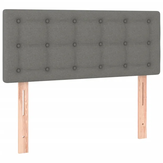 Sommier à lattes de lit et matelas et LED Gris foncé 120x200 cm