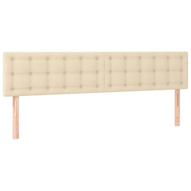 Sommier à lattes de lit et matelas et LED Crème 200x200cm Tissu