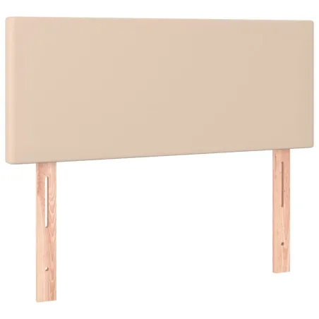 Sommier à lattes de lit avec matelas et LED Cappuccino 90x200cm