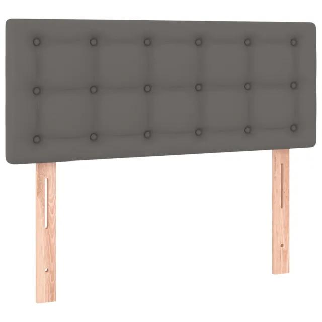 Sommier à lattes de lit avec matelas et LED Gris 80x200 cm