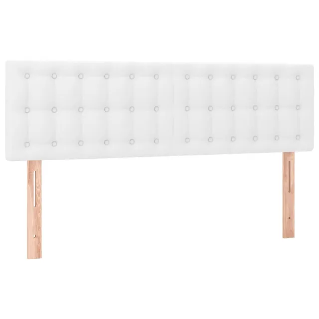 Sommier à lattes de lit avec matelas et LED Blanc 140x190 cm