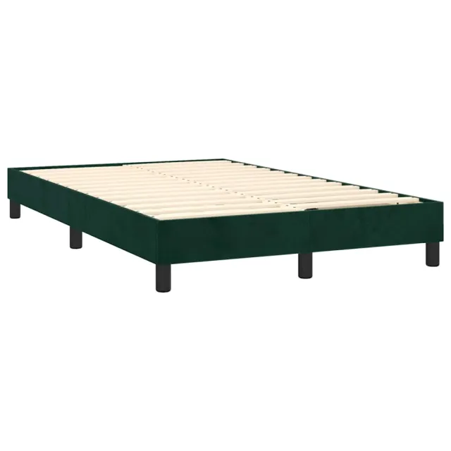 Sommier à lattes de lit avec matelas LED Vert foncé 120x200 cm