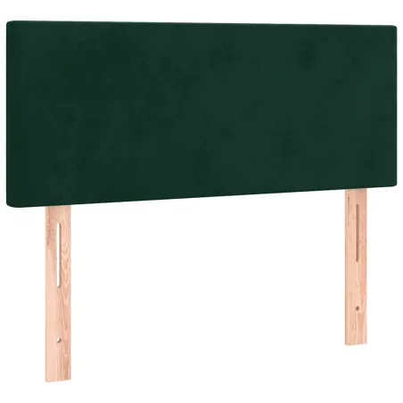 Sommier à lattes de lit avec matelas LED Vert foncé 120x200 cm