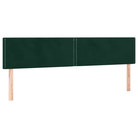 Sommier à lattes de lit avec matelas LED Vert foncé 200x200 cm