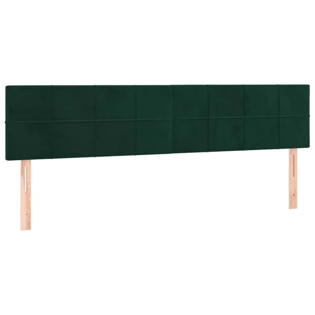 Sommier à lattes de lit avec matelas LED Vert foncé 160x200 cm