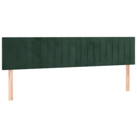 Sommier à lattes de lit avec matelas LED Vert foncé 180x200 cm