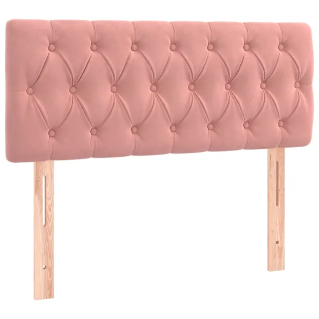 Sommier à lattes de lit avec matelas et LED Rose 90x190 cm