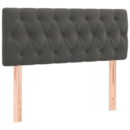 Sommier à lattes de lit avec matelas LED Gris foncé 120x200 cm