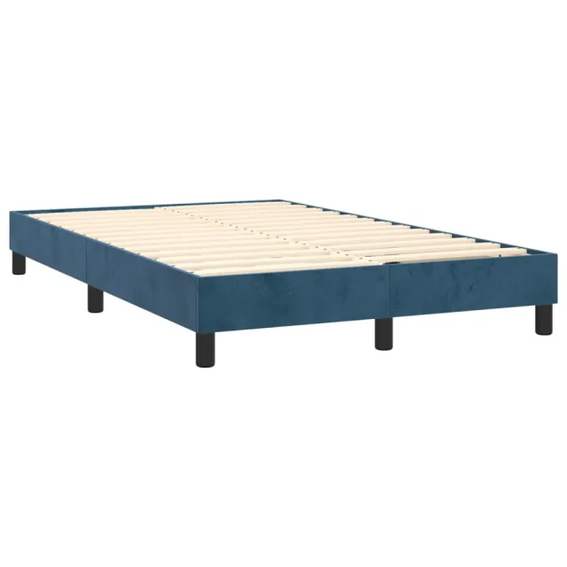 Sommier à lattes de lit avec matelas LED Bleu foncé 120x200 cm