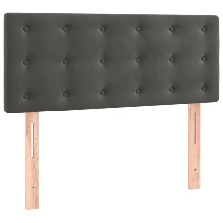 Sommier à lattes de lit avec matelas LED Gris foncé 100x200 cm