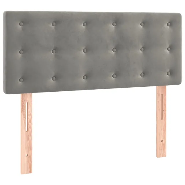 Sommier à lattes de lit avec matelas LED Gris clair 120x200 cm