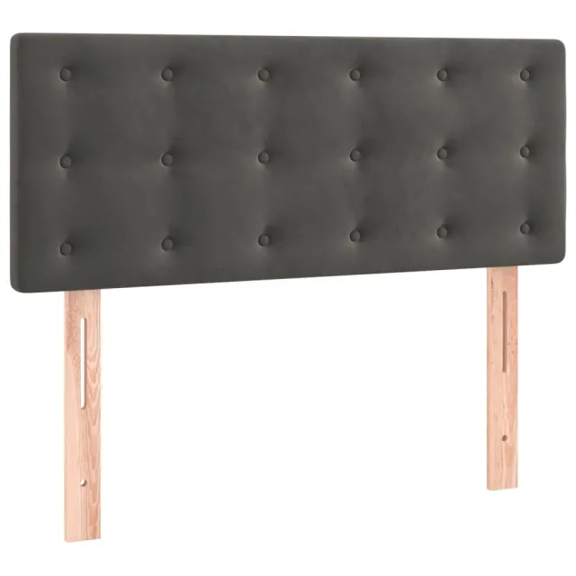 Sommier à lattes de lit avec matelas LED Gris foncé 120x200 cm