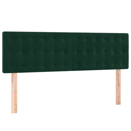 Sommier à lattes de lit avec matelas LED Vert foncé 140x190 cm
