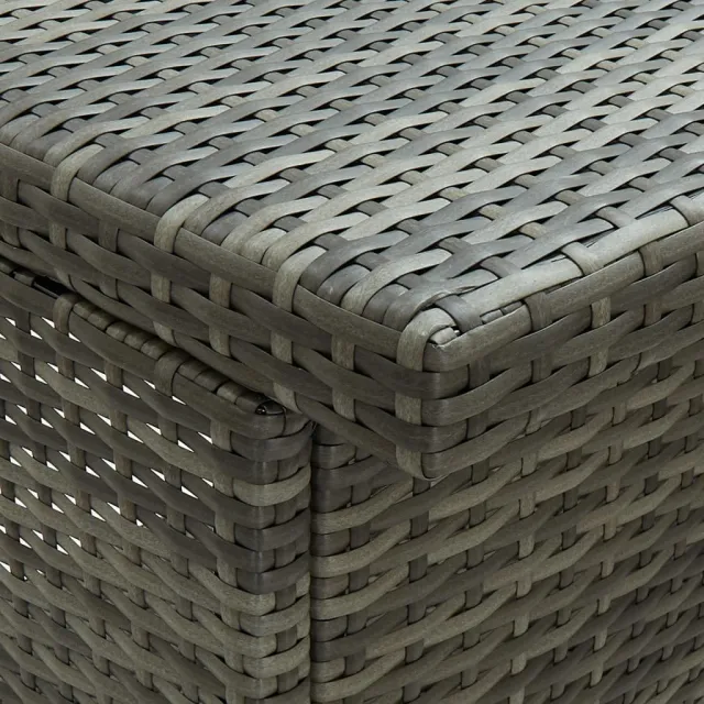 Ensemble de bar 3 pcs Résine tressée Gris